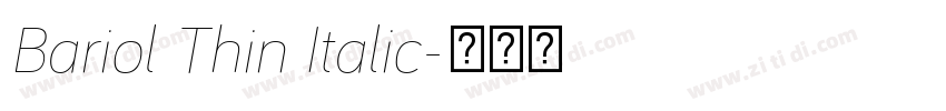 Bariol Thin Italic字体转换